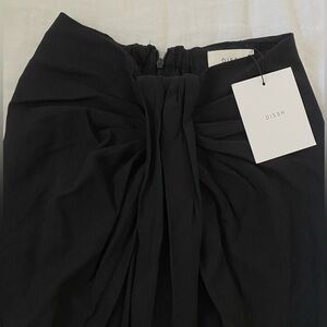 Dissh Amelia Black Knotted Midi Skirt